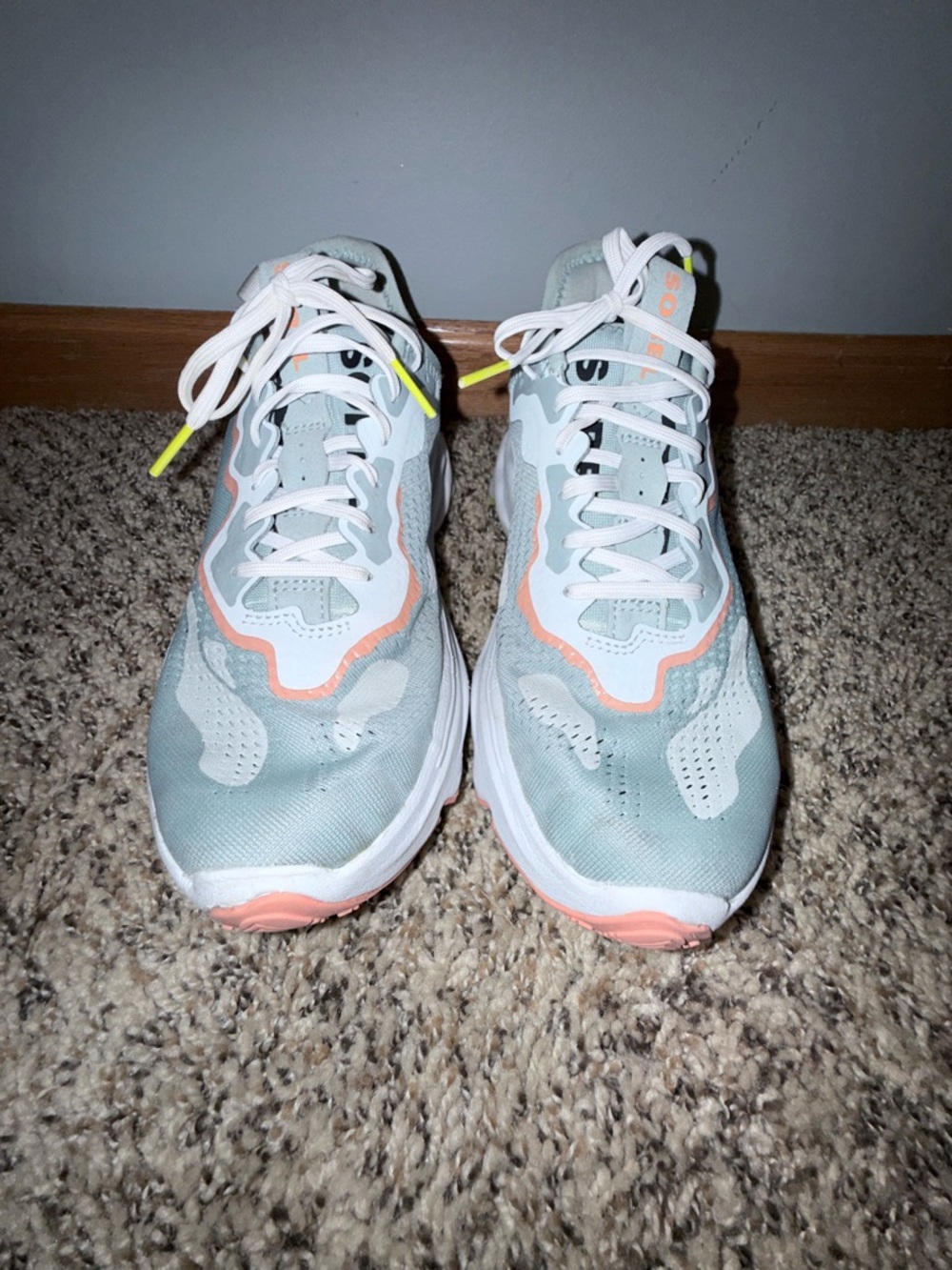 Sorel Light Teal and Coral Women's Running Sneakers